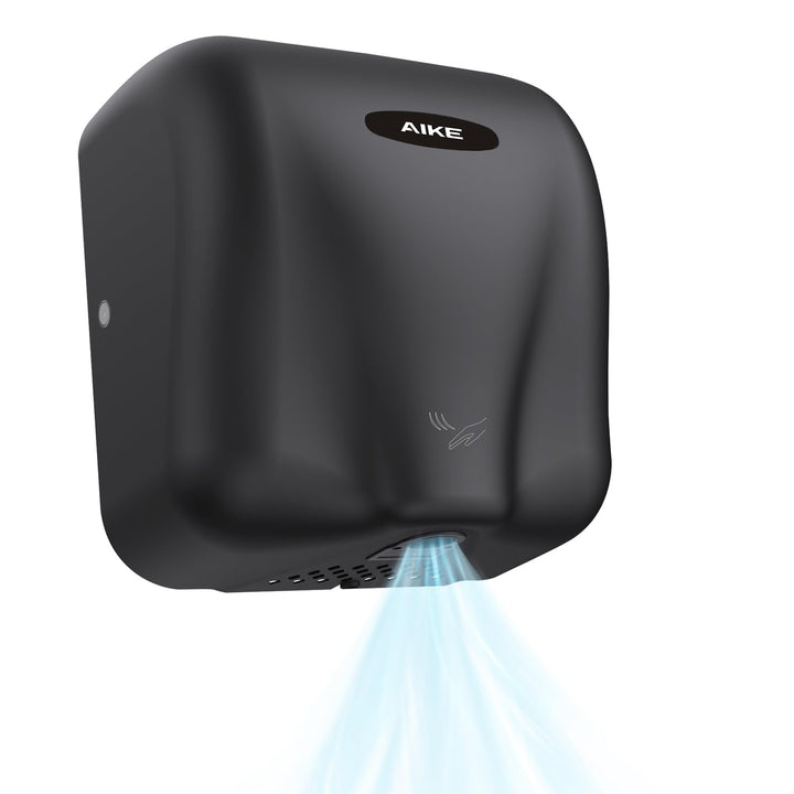 AIKE AK2801B Premium Händetrockner - elektrisch, aus schwarzem Edelstahl mit Sensorautomatik und HEP