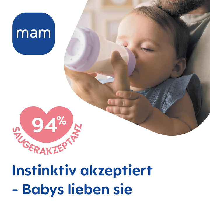 MAM Easy Start Anti-Colic Starter Set, mitwachsende Baby Erstausstattung mit Schnuller, Flaschen & G