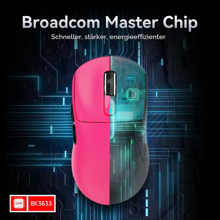 ATTACK SHARK X3 49g Superlight Mouse, PixArt PAW3395 Gaming Sensor, BT/2.4G Wireless/Wired Gaming Mo