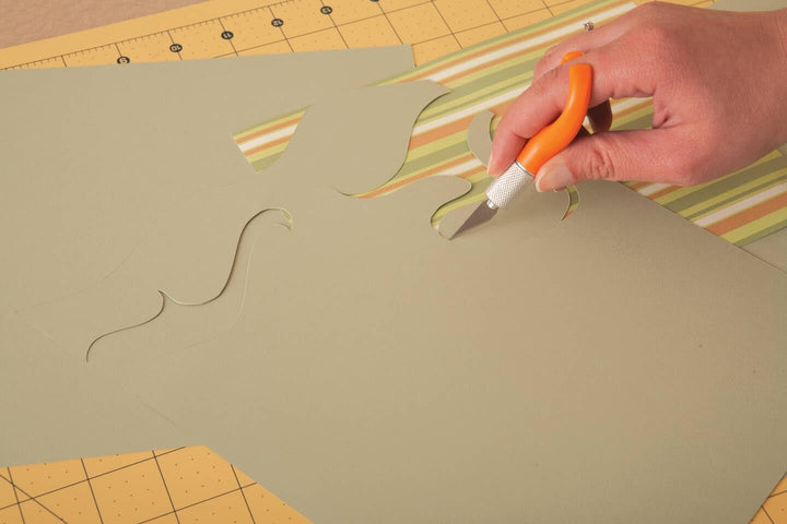 Fiskars Finger-Bastelmesser/Cutter, Für Rechts- und Linkshänder, Gesamtlänge: 17,6 cm, Qualitätsstah
