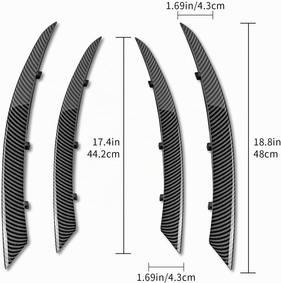 KUNGKIC Frontstossstange Kühlergrille Lip Splitter Spoiler Compatible with Mercedes Benz C Klasse W2