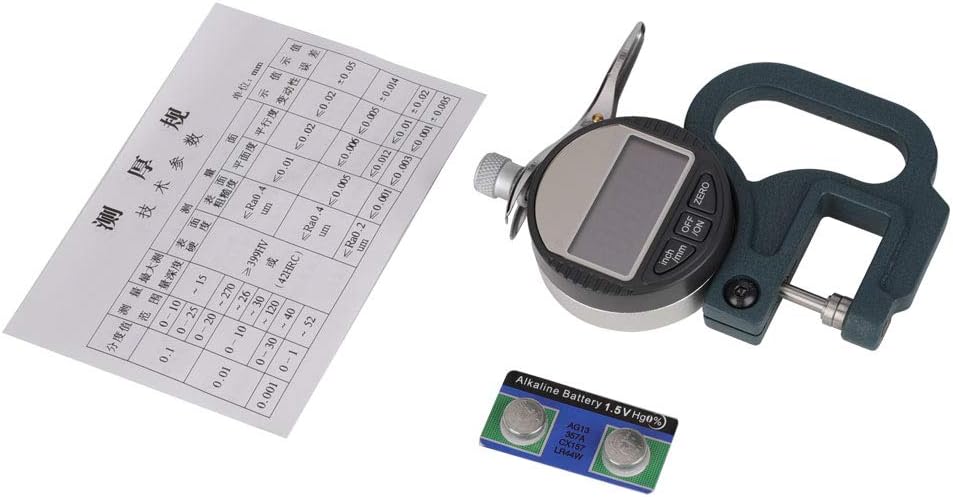0-12,7 mm Dickenmessgerät, elektronisches Dickenmessgerät, 0,01 mm digitales Dickenmessgerät für Led