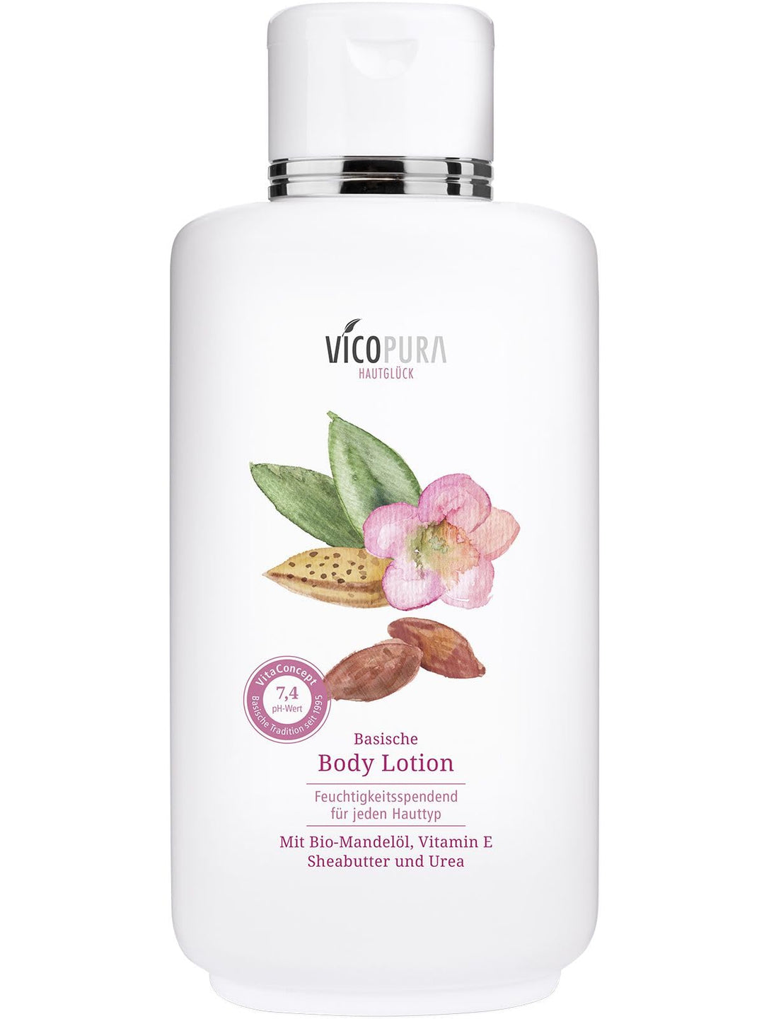 VICOPURA Basische Bodylotion, pH 7,4, feuchtigkeitsspendend, für jeden Hauttyp, 500 ml 5 ml (100er P