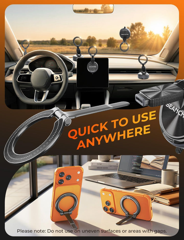 SEANCHEER S-68 Abnehmbare 2-in-1 Handyhalterung Auto für MagSafe