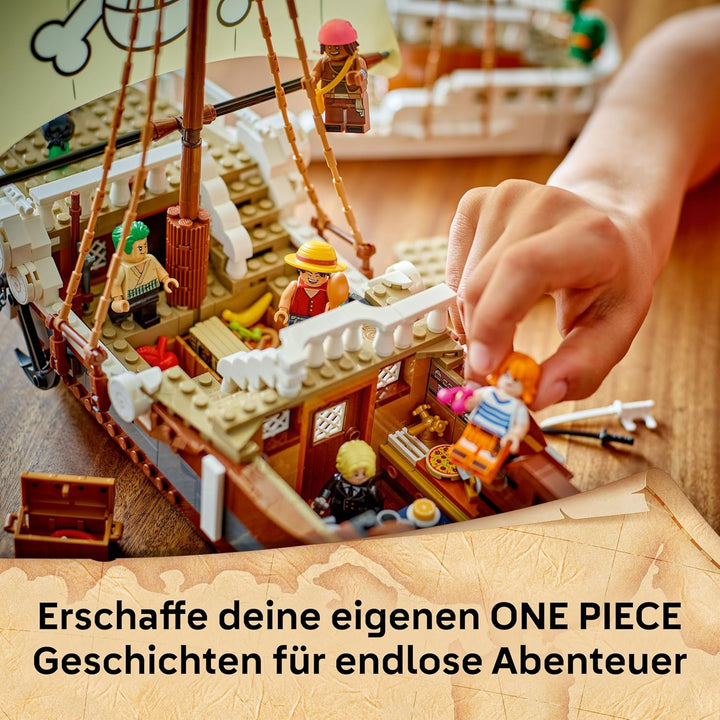 LEGO ONE Piece - Das Piratenschiff Flying Lamb (Going Merry) - Spielset mit 5 Minifiguren - inkl. Ru