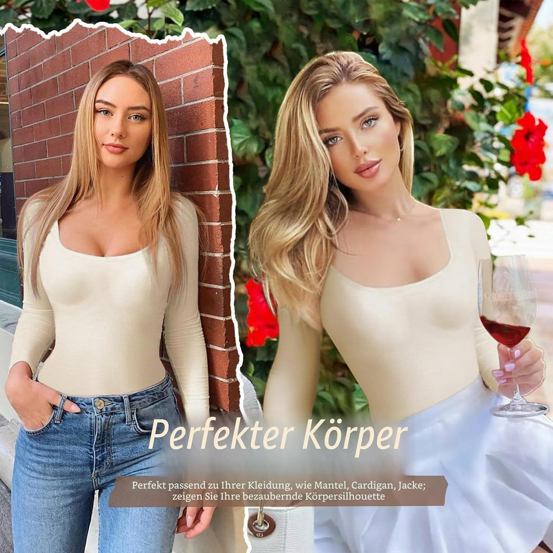 Body Damen Langarm Bodysuit Bauchweg Formende Shaping Body Shaper für Frauen Elegant Slimming Shapew