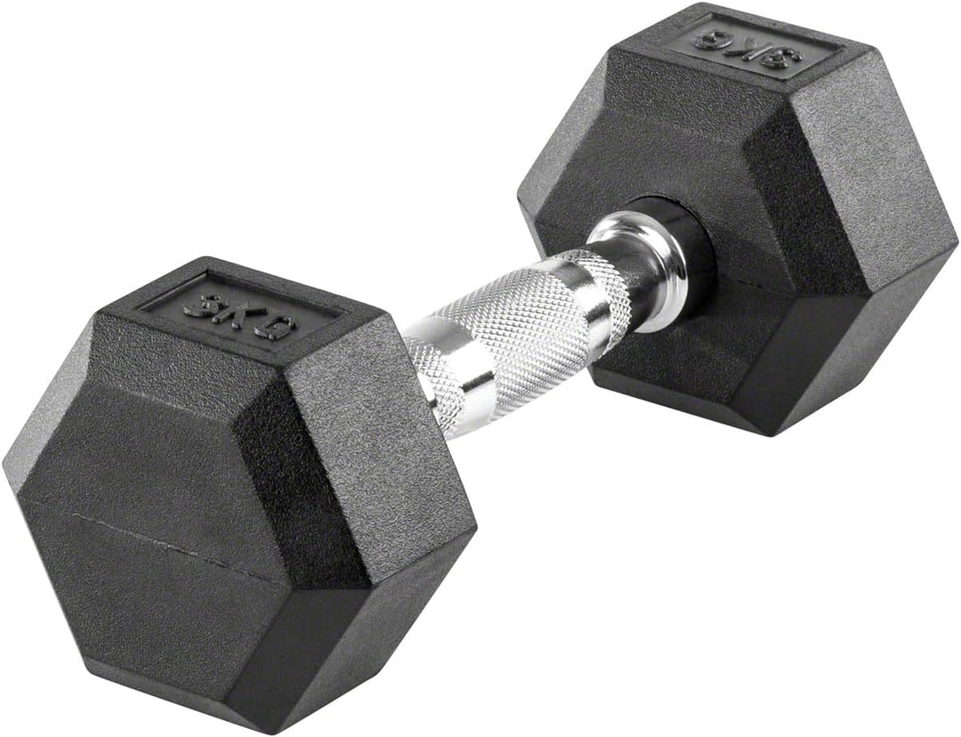 Sport-Tec Hex Kompakthantel aus Gummi, Hexagon-Hantel, Krafttraining, Fitness Hantel, Muskelaufbau,