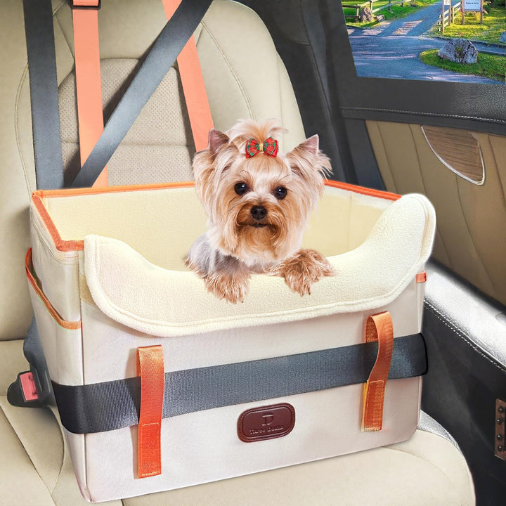 Hundesitz Auto, Hundekorb Auto RüCksitz, Wasserdicht, Faltbar mit Clip-On Sicherheitsleine, Hunde Au