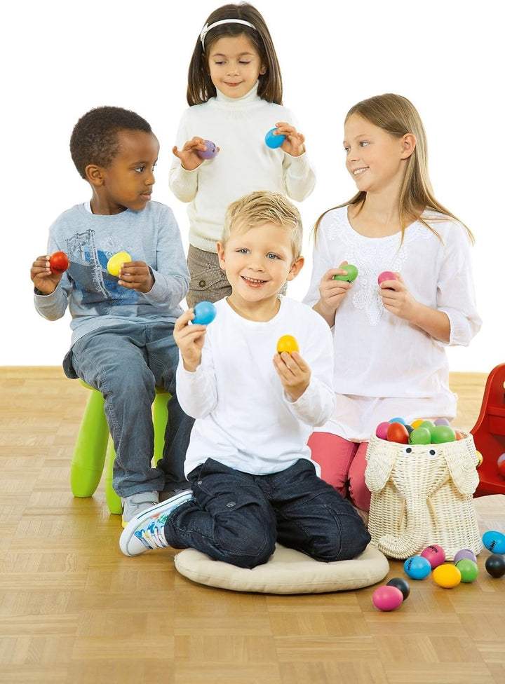 Nino Percussion VE80-NINO540 Egg Shaker Sortiment im Elefantenkorb achtzigteilig