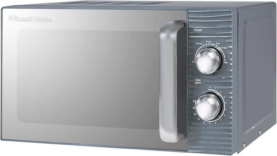 Russell Hobbs RHM1731G Inspire Solo Mikrowelle, 17 Liter, 700W, Grau, mit 5 Leistungsstufen, Timer,