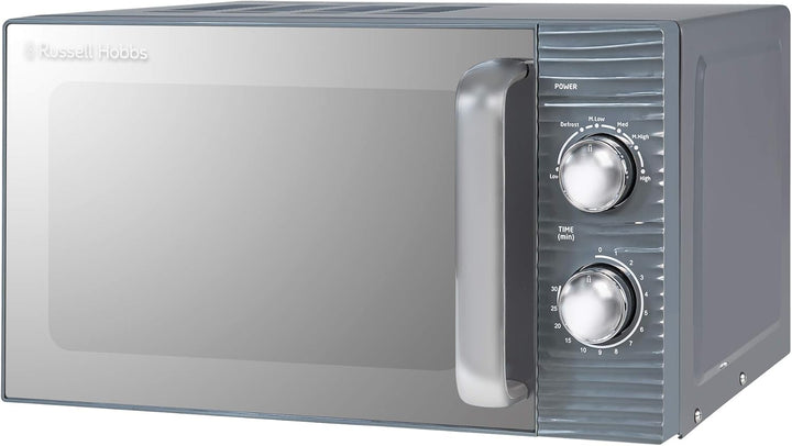 Russell Hobbs RHM1731G Inspire Solo Mikrowelle, 17 Liter, 700W, Grau, mit 5 Leistungsstufen, Timer,