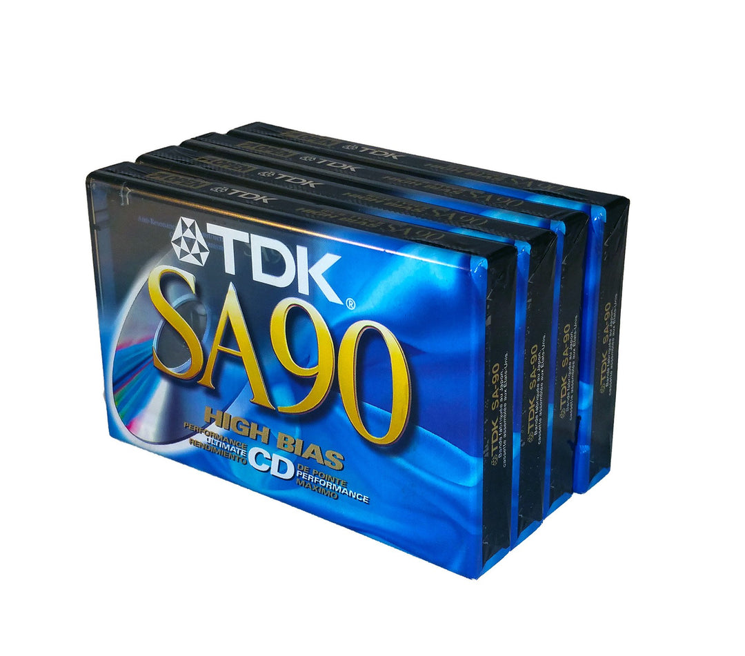 TDK SA 90 Super Avilyn High Bias Ultimate CD Performance Audio-Kassetten – 4 Stück