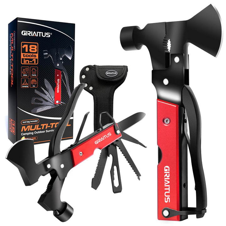 Camping Zubehör 18 in 1 Hammer Multitool Geschenke für Männer Frauen Camping Gadgets Weihnachtsgesch