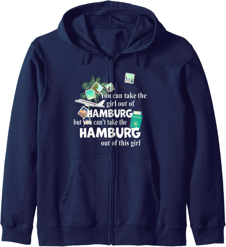 Mädchen aus Hamburg - Patriotisches stolzes Mädchen aus Hamburg Kapuzenjacke