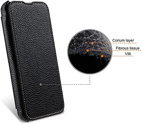 STILGUT Book Case kompatibel mit iPhone 13 Mini (5.4“) Hülle aus Leder zum Klappen, Klapphülle, Hand