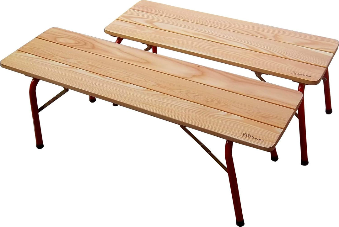 Castelmerlino 008Folding bench cm 120 30 x 120 Gray And Natural, 30 x 120 Gray And Natural