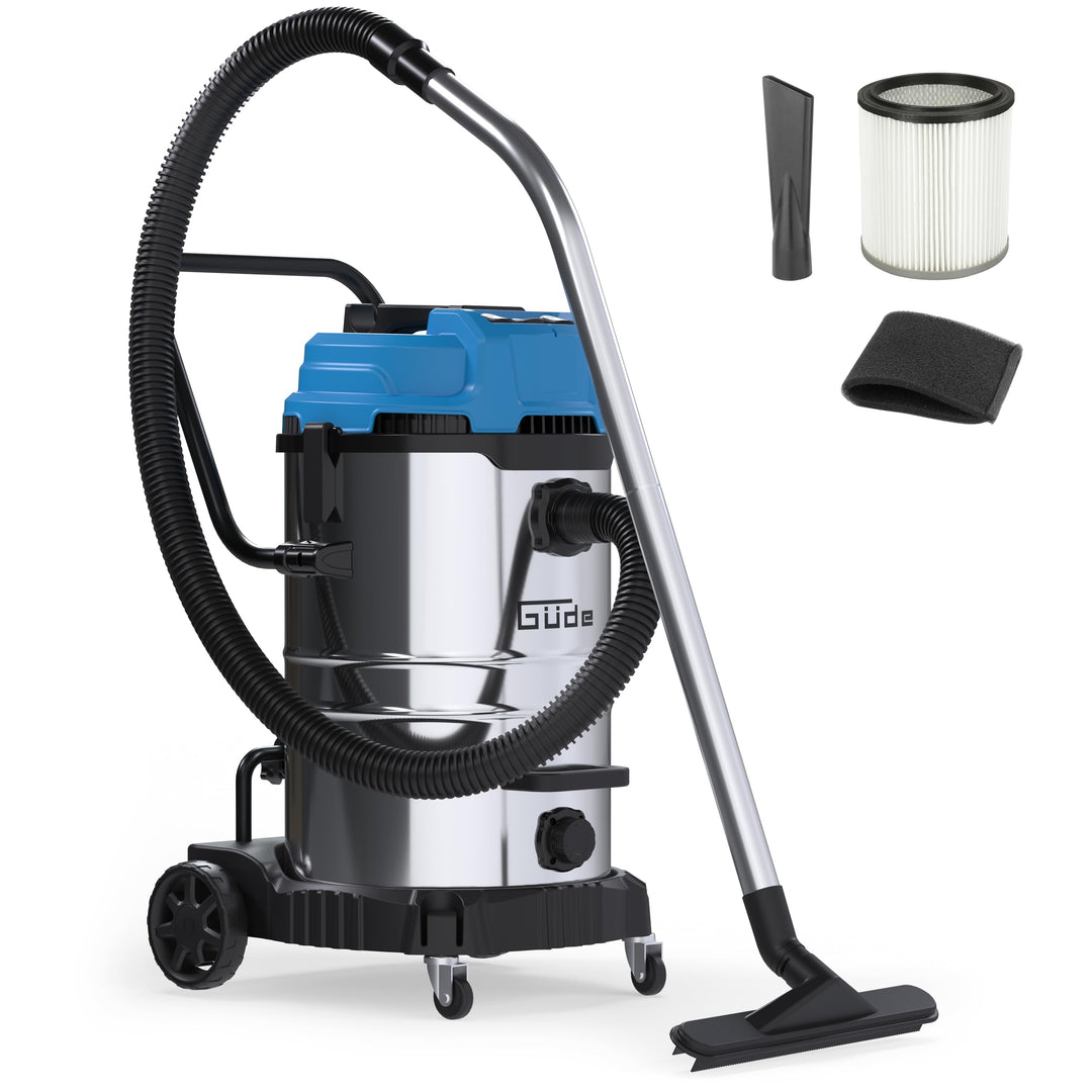 Güde GNTS 3-60L Nass-Trockensauger - 230 Volt, 3600 Watt aus 3 Elektromotoren, 190 Millibar Unterdru