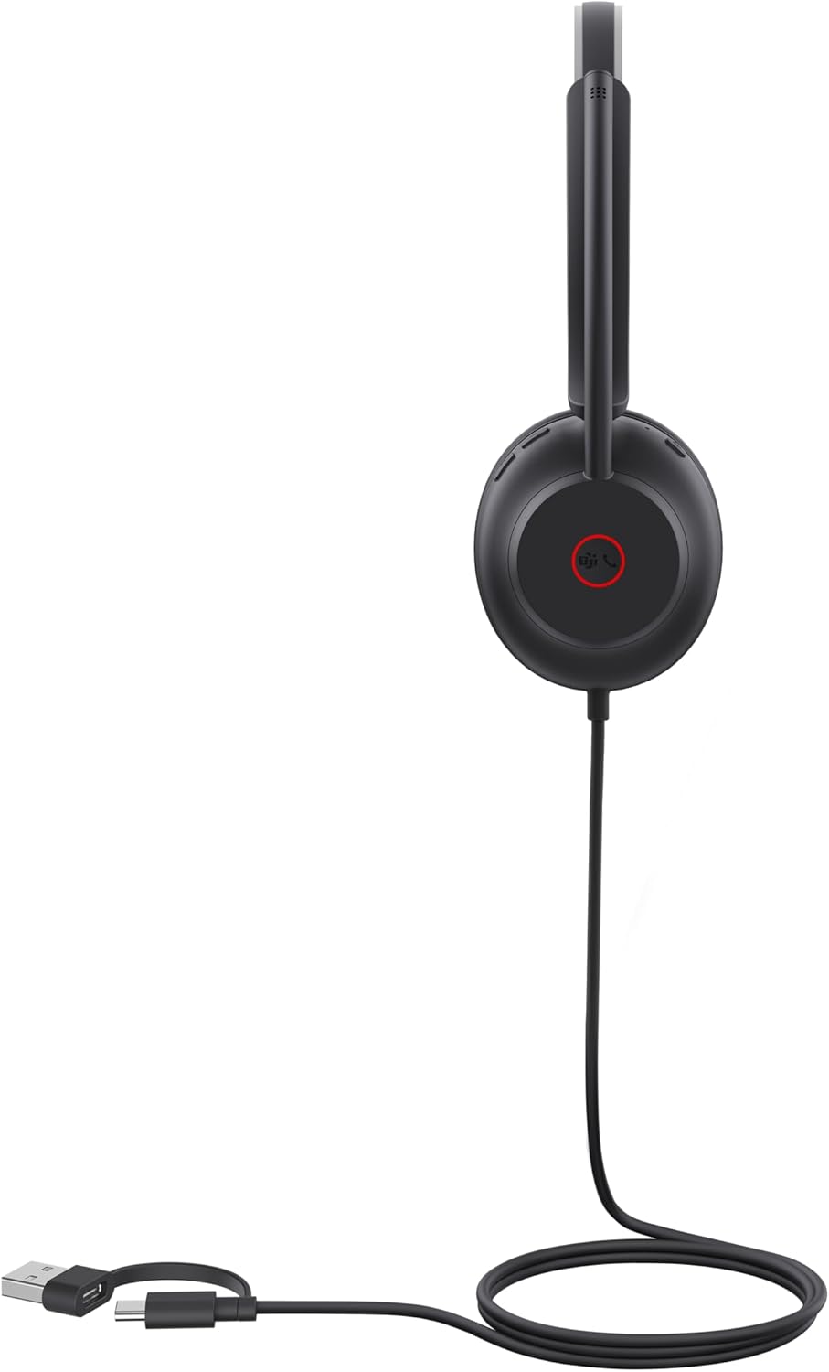 Yealink UH35 USB Headset mit Mikrofon, Mono Headset mit Geräuschunterdrückung, Computer Headset für