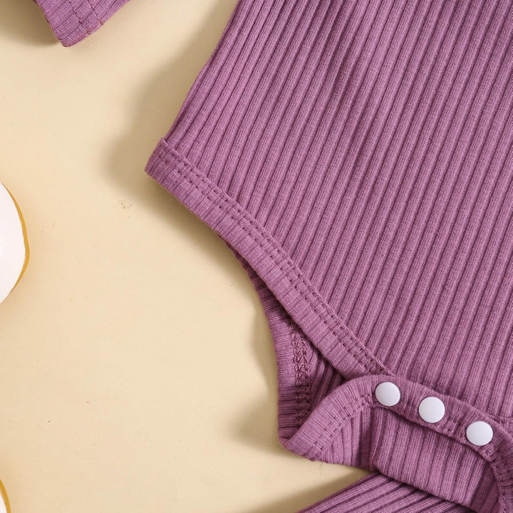 JiAmy Neugeborene Baby Mädchen Kleidung Rüschen Langarm Spitze Strampler Daddys Girl Bodysuit und La