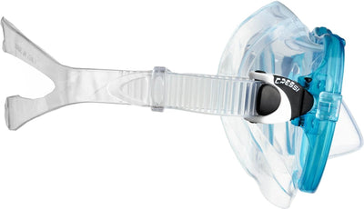 Cressi Tauchmaske Ocean Schnorchelmaske Transparent/Aquamarin, Schnorchelmaske Transparent/Aquamarin