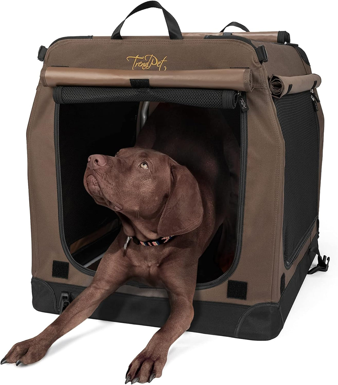 TrendPet TPX90-Pro - Leichte, Faltbare Hundebox mit Aluminium Rahmen L 90 x B 65 x H 70 cm, L 90 x B