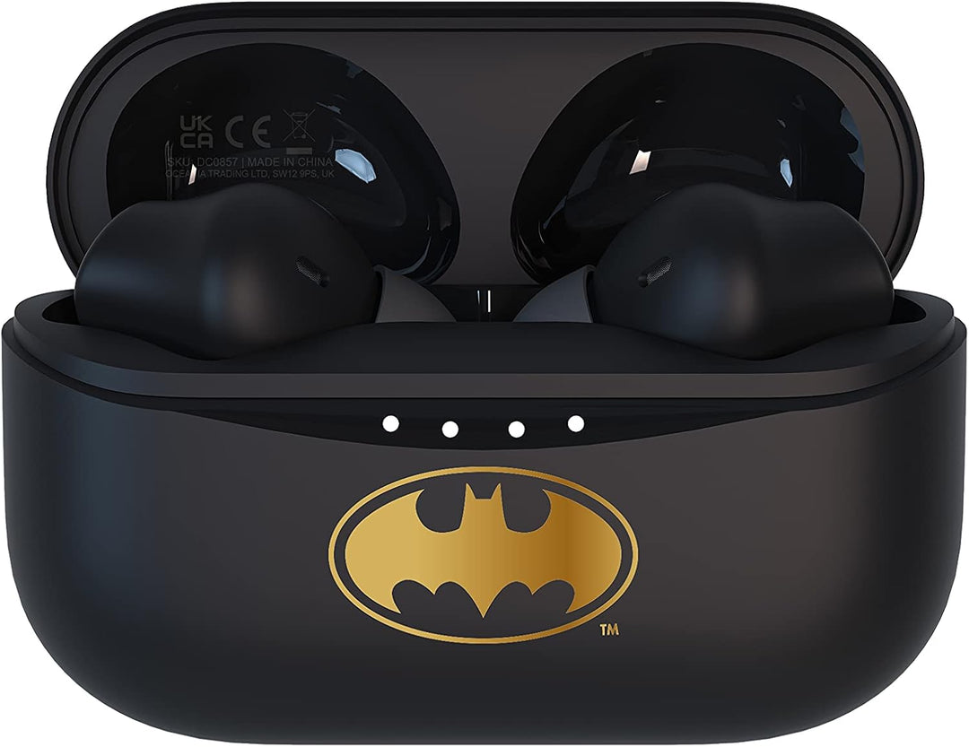 OTL Technologies Bluetooth V5.0 Kinder-Kopfhörer Batman mit Ladebox, Schwarz, one Size