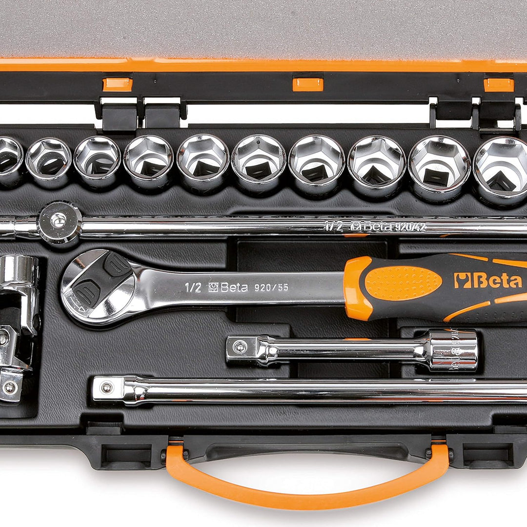 Beta 920A/C20X Steckschlüssel Set, Werkzeugkoffer mit 20 Steckschlüssel und 5 Betätigungswerkzeuge (