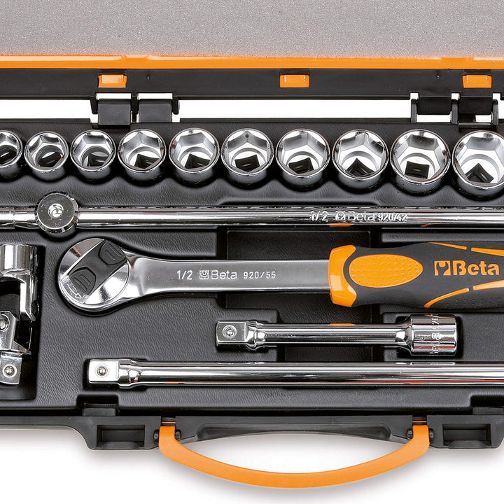 Beta 920A/C20X Steckschlüssel Set, Werkzeugkoffer mit 20 Steckschlüssel und 5 Betätigungswerkzeuge (