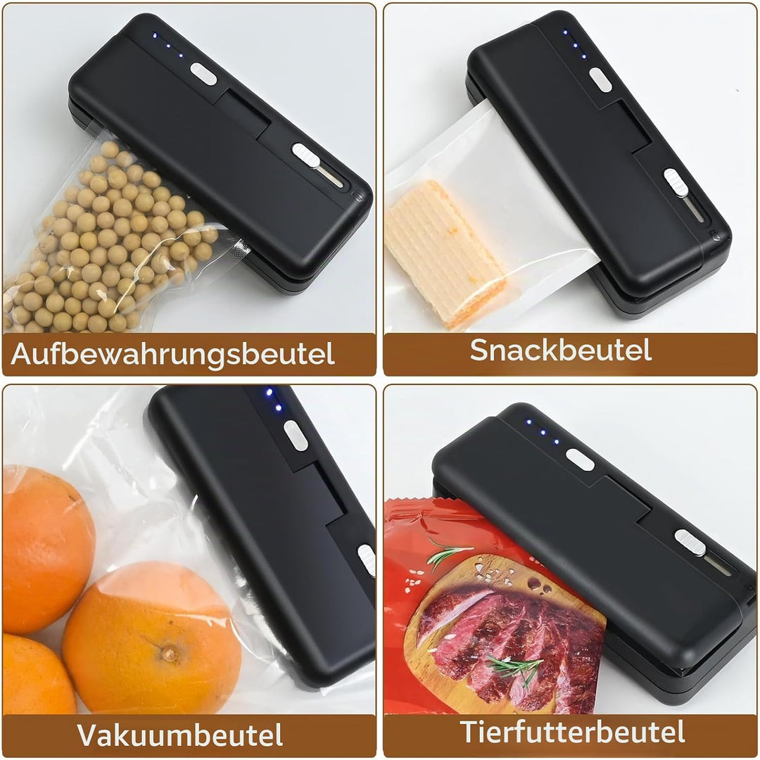 FORMIZON Folienschweissgerät Wiederaufladbar, Versiegelungsmaschine mit Lange Siegel, 3 Modi Mini Fo
