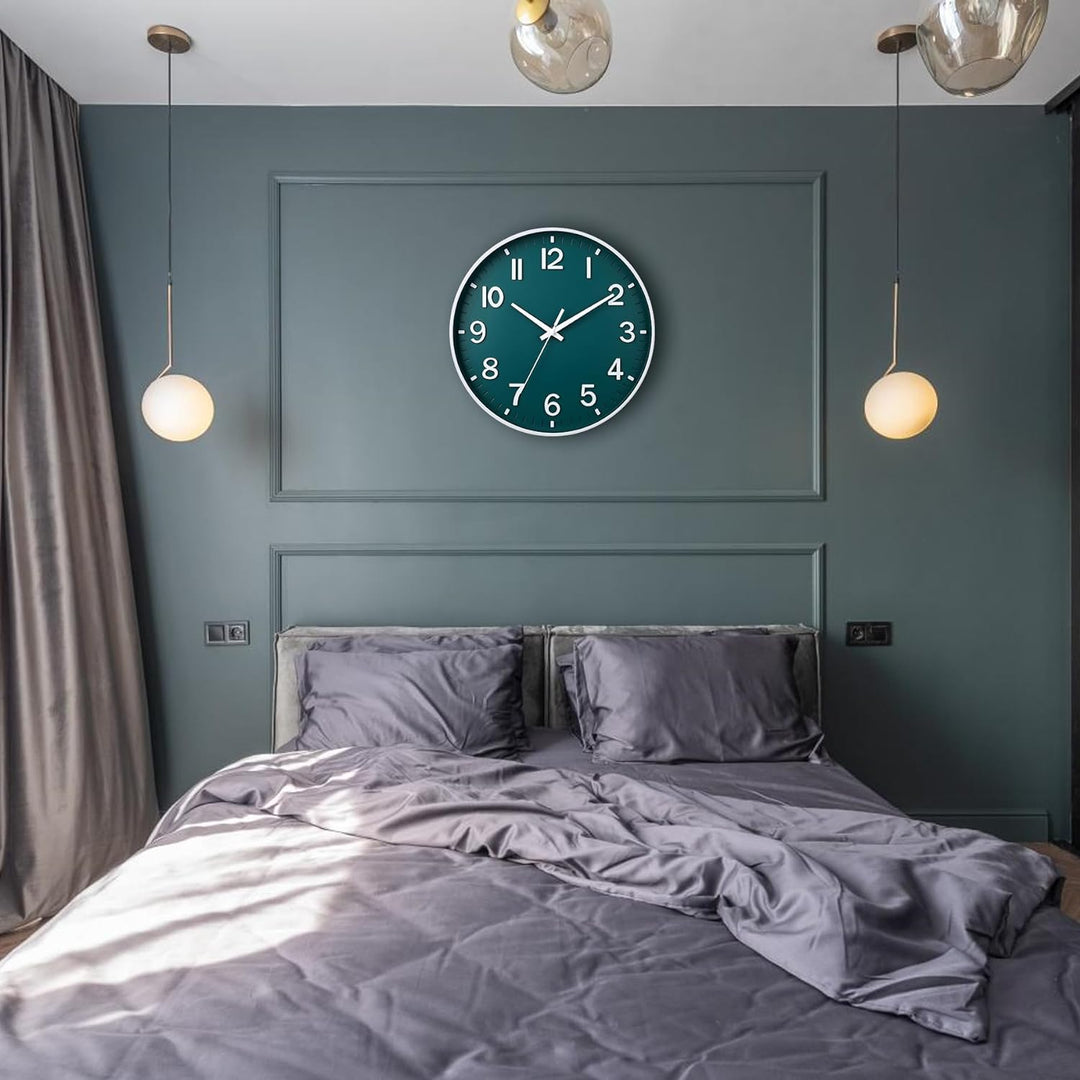 HZDHCLH Funkuhr 30 cm Grosses Ziffernblatt Wanduhr Geräuschlos,Geeignet für Schule, Zuhause, Wanddek