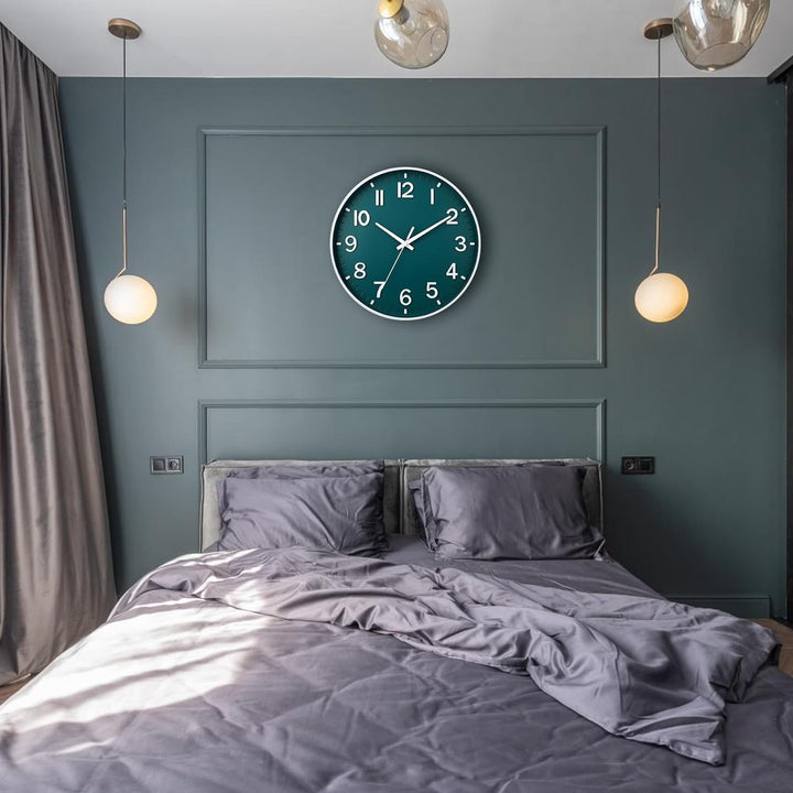 HZDHCLH Funkuhr 30 cm Grosses Ziffernblatt Wanduhr Geräuschlos,Geeignet für Schule, Zuhause, Wanddek