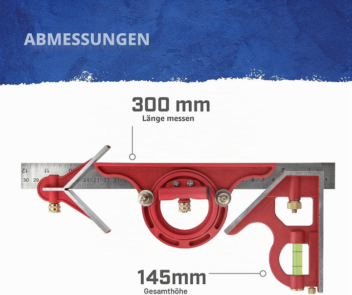Faithfull - Kombination Square Set 300mm (12 Zoll) - FAICS300SET, Multi 1 Multi, 1 Multi