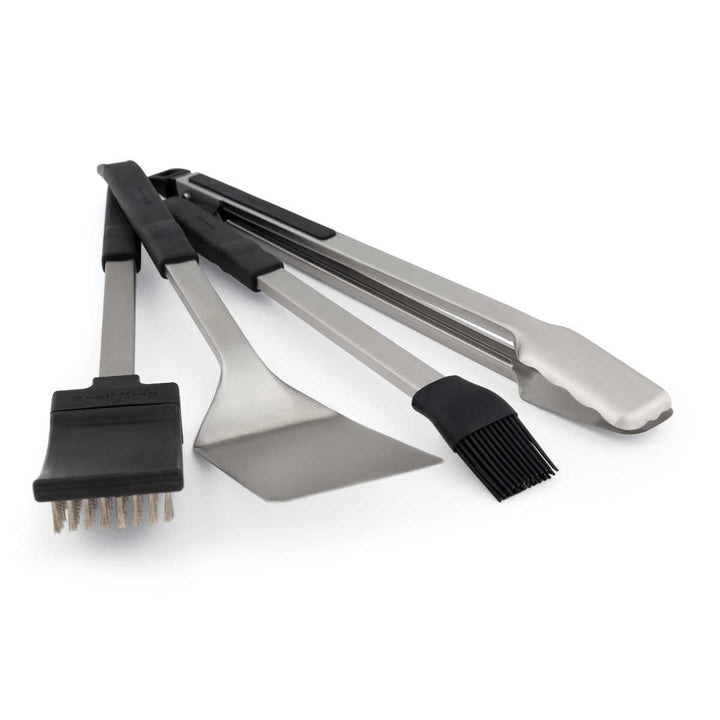 Broil King Baron Grillbesteck Set / 4-teilig - Grillwender, Grillzange, Marinierpinsel & Grillbürste