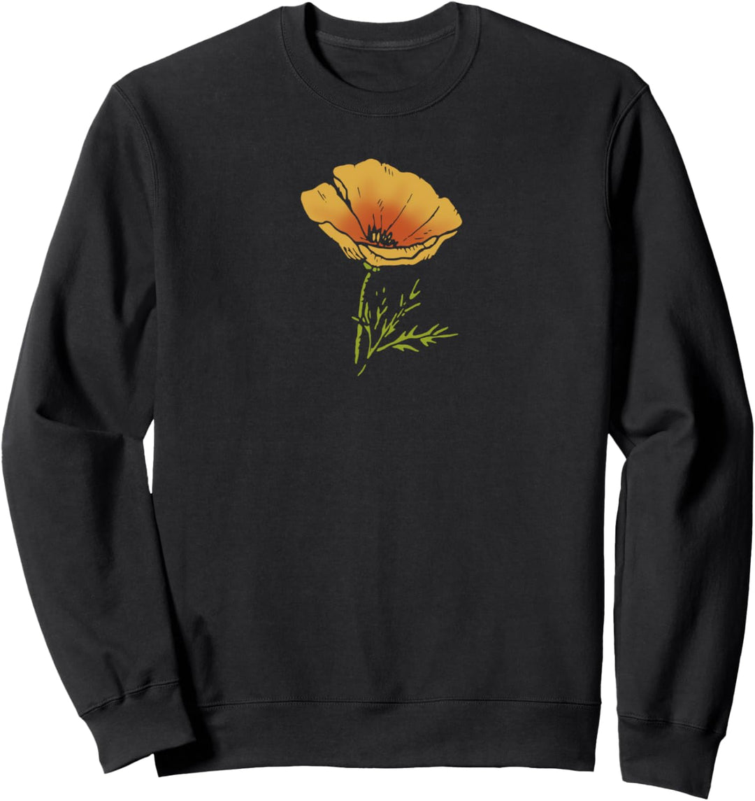 Trendy Simple Poppy Los Angeles Front & Back Sweatshirt