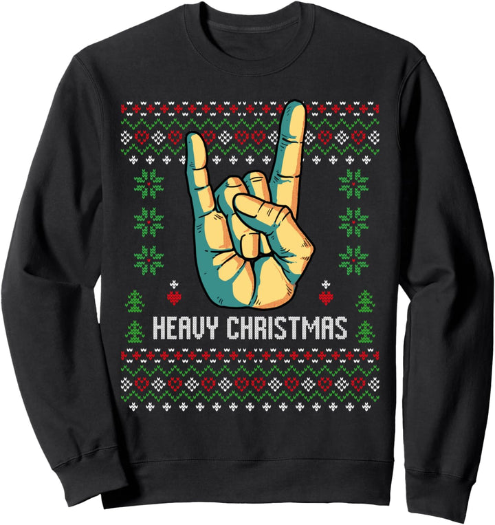 Heavy Metal Hässlicher Weihnachtspullover aus Metall Sweatshirt