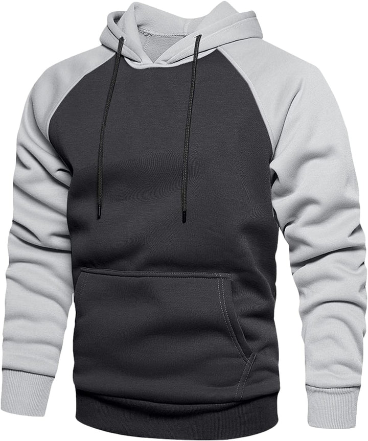 MANLUODANNI Herren Kapuzenpullover Raglan Men's Hoodie Pullover mit Kapuze Casual Sweatshirt Classic