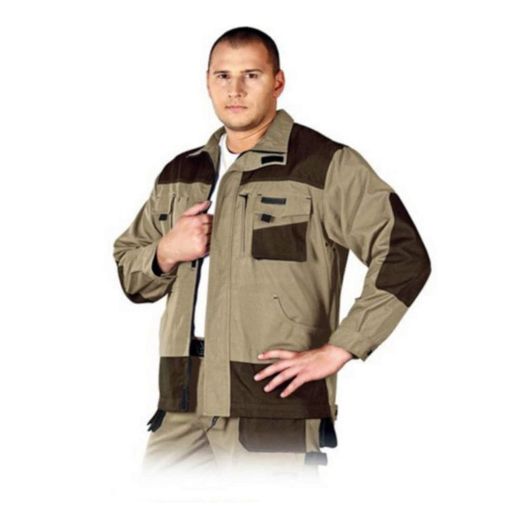 Leber &amp; Hollman Herren Schutzjacke LH-FMN-J, 65% Baumwolle, 35% Polyester, 270 g/m2, Hochkragen, Rei