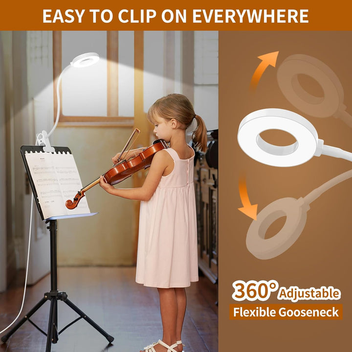 iZELL 23 LED Leselampe Bett Dimmbar -【3 Modi & 10 Helligkeitsstufen】 Augenschutz Klemmlampe mit 70cm