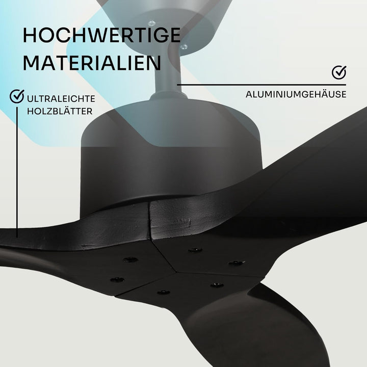 Mellerware - Deckenventilator mit Fernbedienung Brizy! | 45W | 6 Geschwindigkeiten | Sehr Leise | So