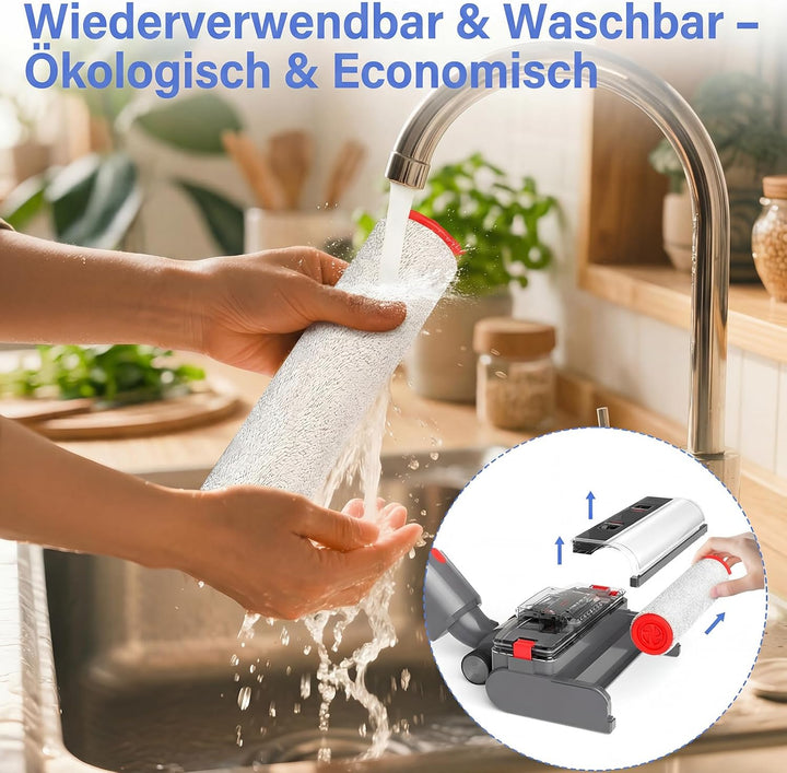 Bürste Wischaufsatz kompatibel für Dyson V7/V8/V10/V11/V15 Staubsauger, 2-IN-1 Elektrischer Bodenwis