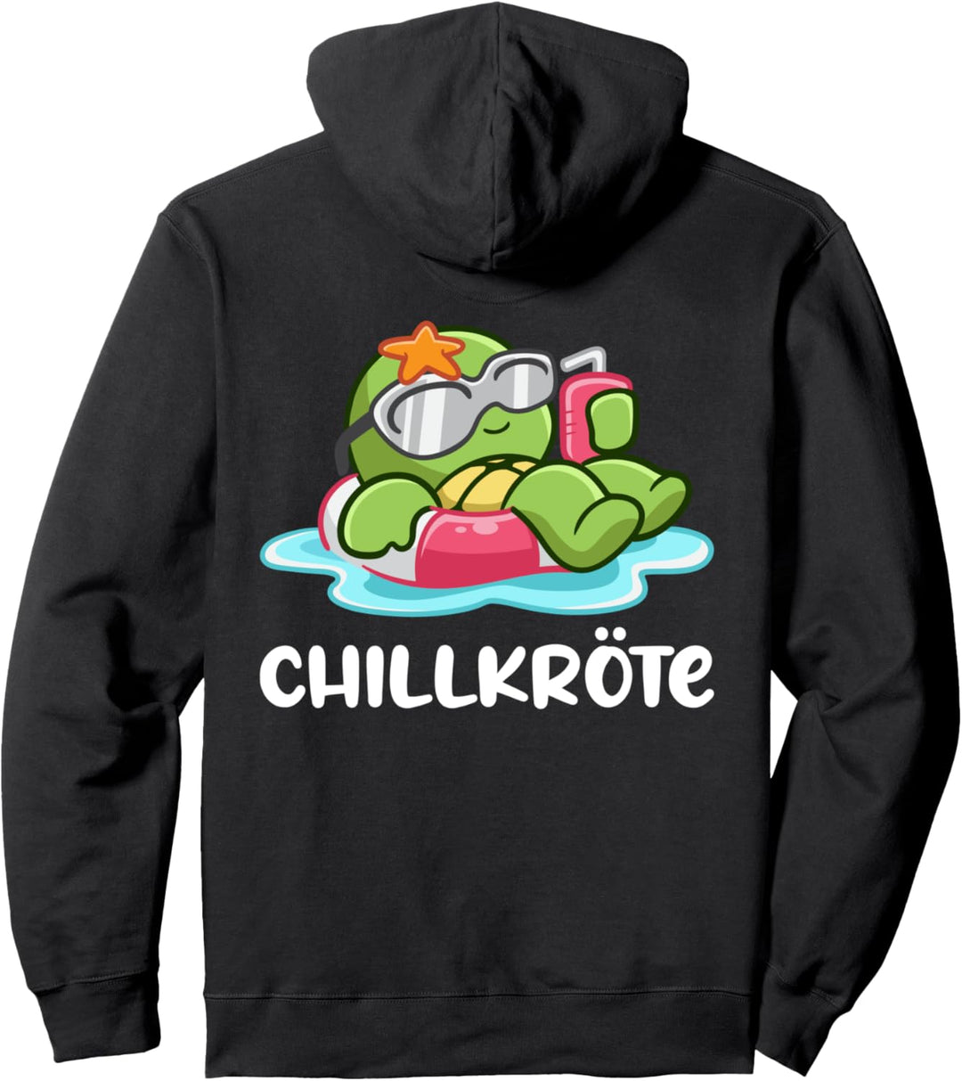 Backprint Chillkröte lustiges Schildkröte Motiv für Chiller Pullover Hoodie