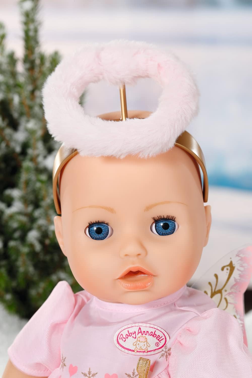 Baby Annabell Weihnachtskleid, Puppenkleid mit Flügeln und Haareif, für Puppen in 43 cm 707241 Zapf