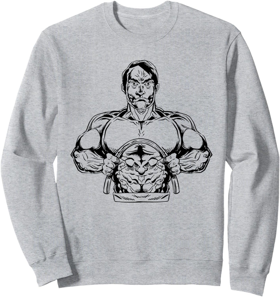 Muscle Strong Man Fit Gym Fitness Gewichtheben Sweatshirt