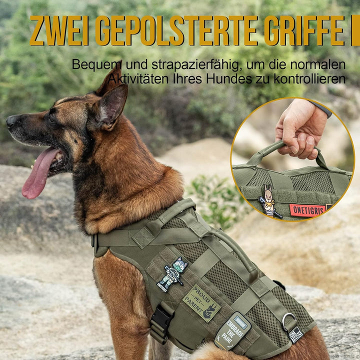 OneTigris No-Pull Hundegeschirr, AIRE MESH Einstellbar Sicherheitsgeschirr Ultra Atmungsaktiv für Gr