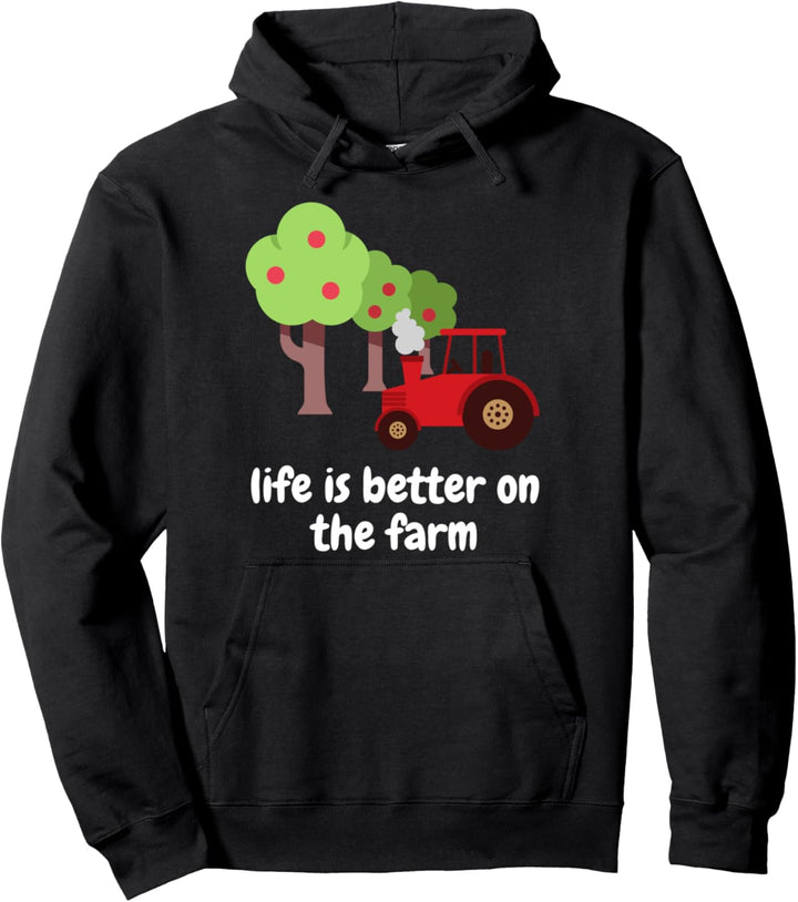 Das Leben ist besser auf dem Bauernhof Traktor Farmer Pullover Hoodie