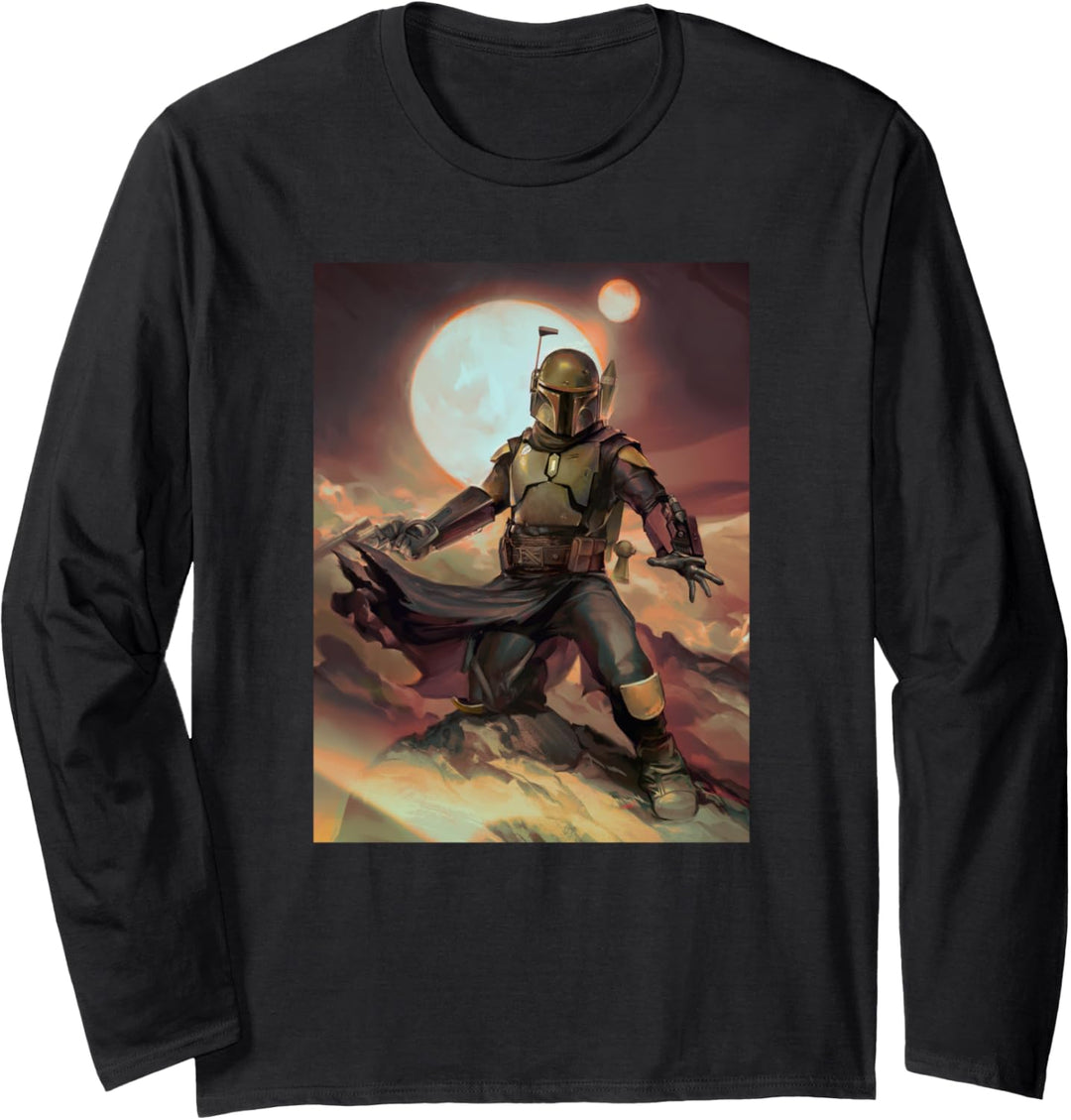 Star Wars The Book of Boba Fett Portrait Langarmshirt