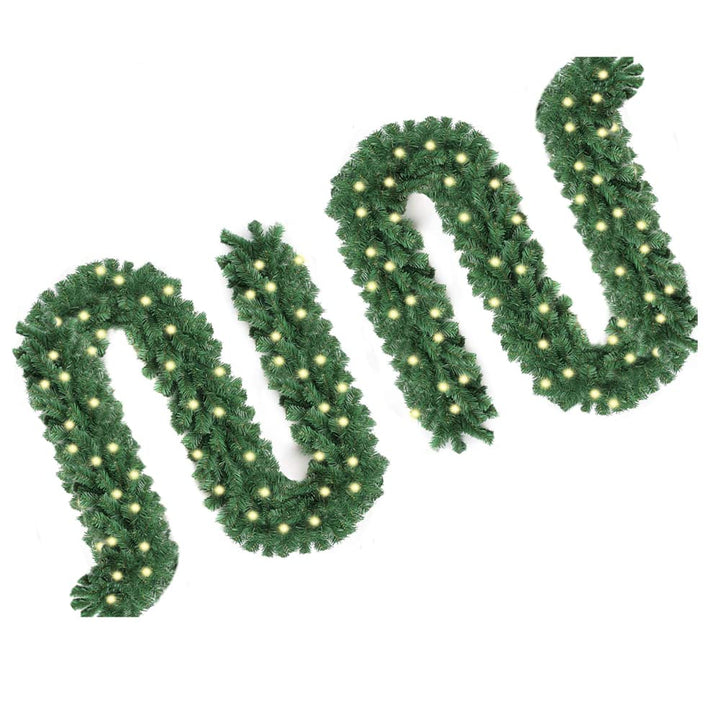 Yakimz Weihnachtsgirlande mit Beleuchtung, 2er 5M Künstlich Tannengirlande mit 100 LEDs Warmweiss 8
