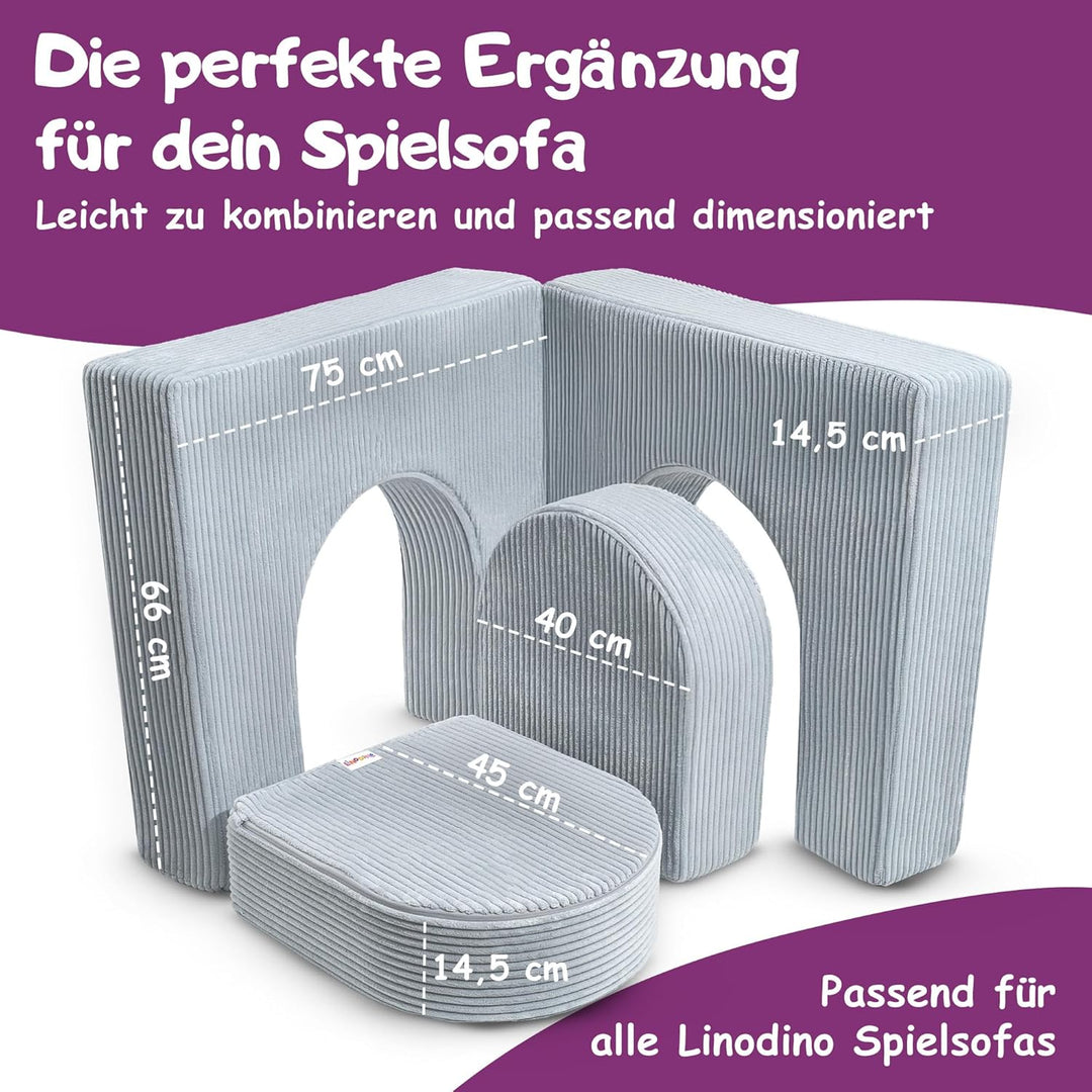 Linodino® Magisches Tor – Spielsofa Add-on mit Bögen aus Schaumstoff | Erweiterungs-Bauteil für krea