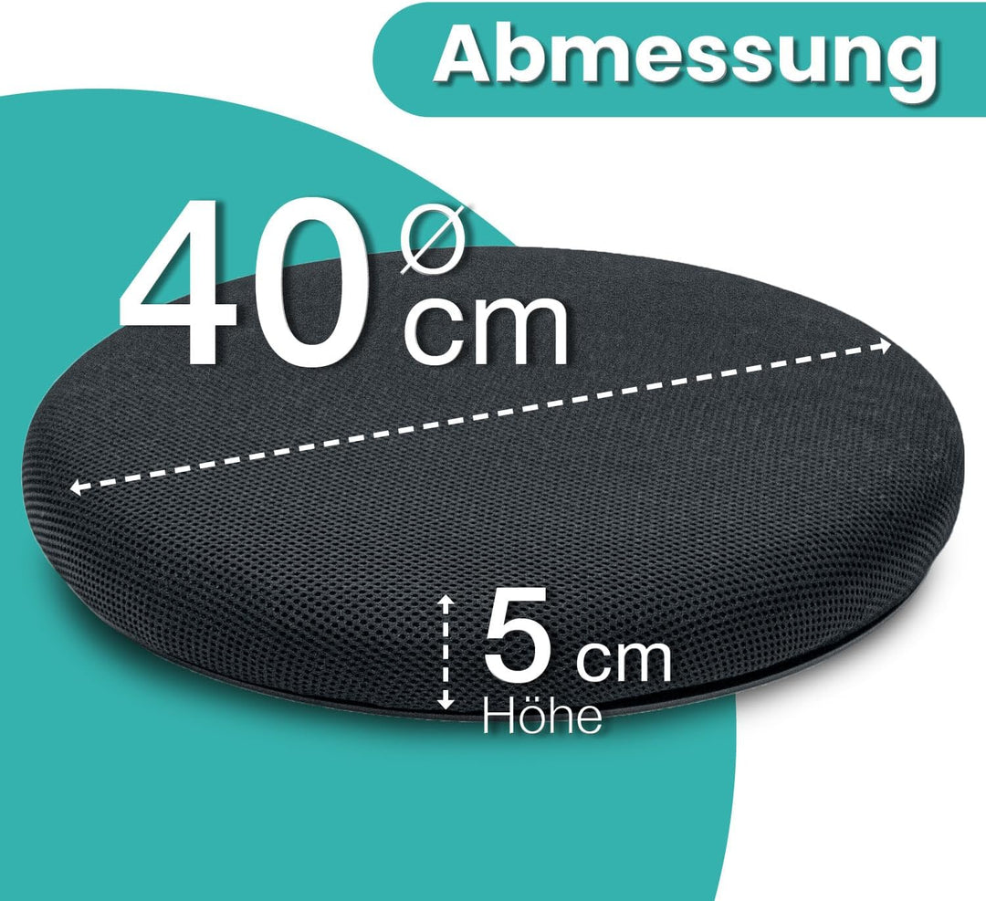 maxVitalis Drehkissen mit Gel für Autositz orthopädisch, Drehsitz für Senioren, Einstiegshilfe/Ausst