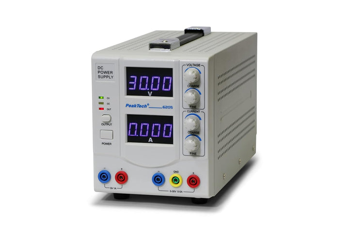 PeakTech Digtial Labornetzteil - Labornetzgerät 0-30V / 0-5A DC, stabilisiert, linear regelbar, 1 St